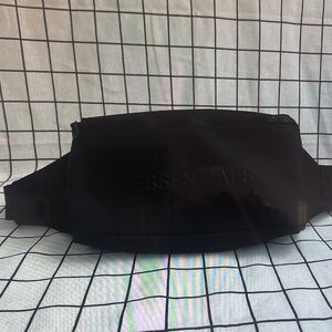 Essentials Black Belt Bag for Men